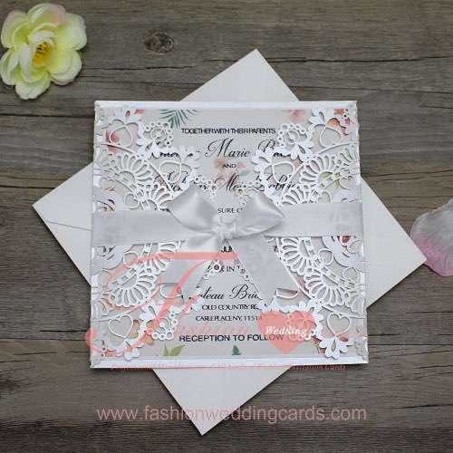 2017 Cheap Laser Cut Wedding Invitations UK